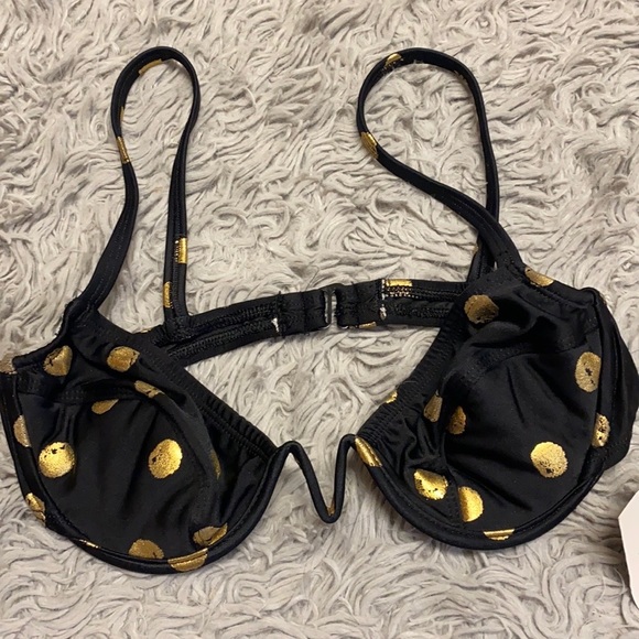 Vintage Bikini Top 90s Polkadot Swimsuit Swim S Small M Medium New - Picture 4 of 10